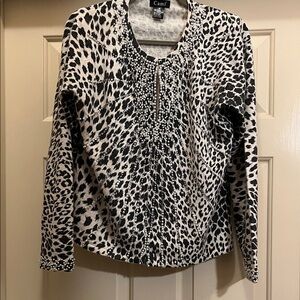 Cami angora and rabbit, hair, pearled, and rhinestone vintage sweater